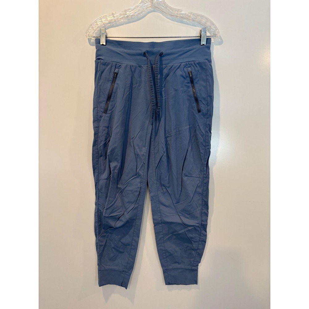 Athleta Trekkie North Jogger Pants Blue Size 4 Nylon Spandex Zip Pockets - Picture 3 of 7